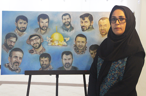 رونمایی از تابلوی نقاشی شهدای مازندرانی خان طومان